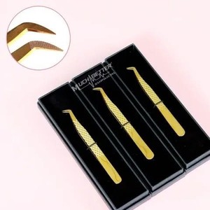 ชุดแหนบขนตาปลอมทำจากเส้นใยแบบปรับแต่งฉลากได้ตามต้องการทำจากสเตนเลสสตีลสำหรับการต่อขนตาด้วยการพิมพ์ลายเพชร - Product Image 2