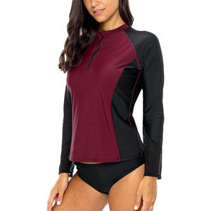 Comfortable to Wear Custom Printing UPF50+ <b>Women</b> <b>Rash</b> <b>Guard</b> Breathable Quick Dry Lightweight OEM Service Stylish Quality - Product Image 2