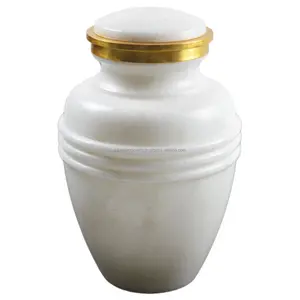 White Stone Memorial Urns Latest Design Indian Handmade Home Decor Keepsake Urns Best Funeral Supplies Pet Urns At Cheap Price