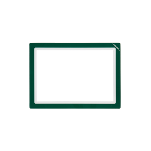 Porte-document Magnétique, Cadre DIN A4 Paysage, Vert, 10 pcs. / Pack.- KAN-MWR-A4Q-05 - Product Image 1