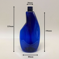Bouteille de pulvérisateur à gâchette en plastique PET de 650ml en gros 28mm plat 41g vide recyclage jardin nettoyage fin brouillard flux vaporisateur