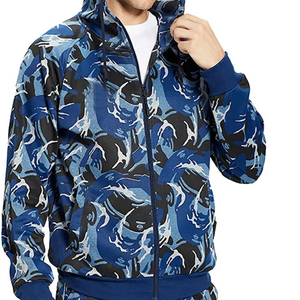 Venta al por mayor de ropa deportiva para hombres personalizado impreso sólido cremallera Sudadera con capucha Jogger 2 piezas conjunto maternidad Fitness chándal para correr traje - Product Image 5