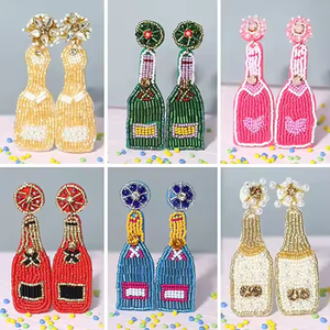 MD ต่างหูแบบห้อยลูกปัดดีไซน์ไม่เหมือนใครสำหรับงานหัตถกรรมต่างหูเม็ดกลมสไตล์คลาสสิกสำหรับงานเลี้ยง - Product Image 3