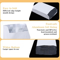 Emballage pour sandwich en papier d'aluminium, sac isotherme pour hot-dog, résistant à la graisse, papier d'aluminium, sacs pour hamburgers, pour le petit-déjeuner, le déjeuner