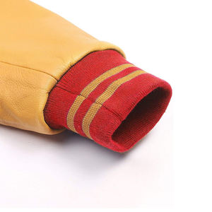 Chaqueta de lana personalizada para hombre, manga de cuero, estilo de béisbol con letras de invierno, bordado de chenilla Vintage, insignia de retazos Varsity - Product Image 6