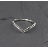Anello Chevron Regolabile in Argento Sterling con Tecnica Millgrain, Intarsio in Pietra Naturale, Placcato in Rodio, Certificato IGI per Uso Quotidiano - Product Image 2