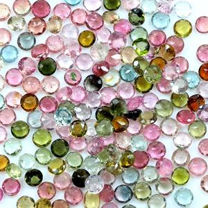 Natural Multi Color <b>Tourmaline</b> Faceted 6mm Round Loose Polished Stones for Jewelry Creation Custom Design Gemstone Lot Wholesale - Product Image 2