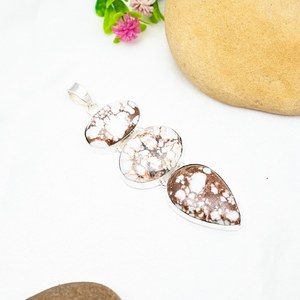 Collar de Plata de Ley 925 con Colgante de Jaspe Caballo Salvaje, Joyería Hecha a Mano con Piedras Preciosas, Regalo para Mujer, Aniversario, Moda - Product Image 5