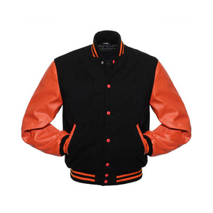 Chaqueta Varsity de Invierno de Alta Calidad 100% Lana para Hombre y Mujer, Cuello Alto, Bordado, Tela Transpirable, Logotipo Frontal, Servicio OEM - Product Image 2