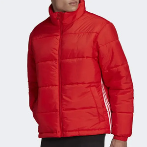 Wholesale OEM Custom Men's Coated Puffer <b>Jacket</b> Outdoor <b>Soft</b> <b>Shell</b> Stand Collar <b>Hooded</b> Winter Front Logo Breathable Cotton-Lined - Product Image 4