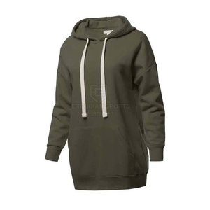 Sweat-shirt long tendance pour femme, style hiver, taille personnalisée, logo sur le devant, coton, pull à capuche, vêtement décontracté - Product Image 4
