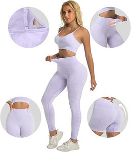 Conjunto de Yoga de Compresión para Mujer, Hecho a Medida, de Nailon y Elastano, Ropa Deportiva Activa para Gimnasio, Ropa Deportiva sin Costuras para Entrenamiento - Product Image 4