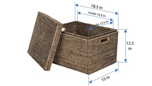 Rectangular <b>rattan</b> <b>storage</b> <b>box</b> Handmade <b>Storage</b> <b>Box</b> Eco-Friendly Natural Home and Home Decor Wholesale from Vietnam - Product Image 4