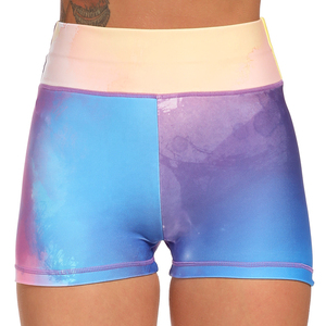 Shorts Deportivos de Verano sin Costuras al por Mayor, Tie Dye, con Efecto Push-Up, Cintura Alta Elástica, para Yoga, Gimnasio, Fitness, Ciclismo - Product Image 1
