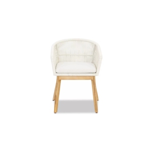 Silla de Comedor Iram Hecha de Madera de Teca Sólida para Exteriores con Acabado Natural - Product Image 1