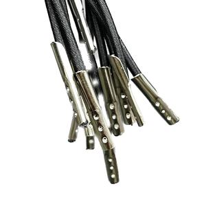 Customizable 2mm Braided Polyester <b>Elastic</b> <b>Cord</b> Eco-Friendly with Metal Tips for Bags Garments Home Textiles Shoes - Product Image 1