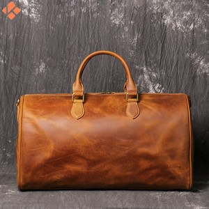 Sac de voyage en cuir véritable haut de gamme personnalisé, imperméable, solution de rangement pour les affaires et les vêtements - Product Image 5