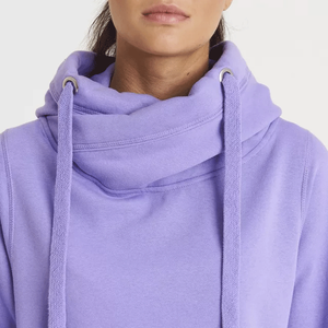 Col croisé coton polaire solide poche pull à capuche chaud élégant unisexe hiver S-3XL - Product Image 5