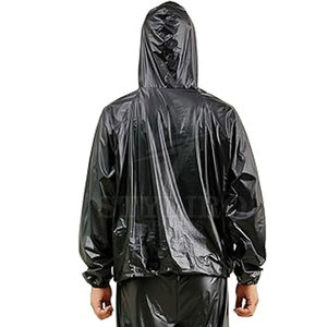 Fabricant professionnel de combinaisons de sauna coupe-vent en nylon/polyester sur mesure avec couleur et logo personnalisés, unisexe, vente en gros - Product Image 5