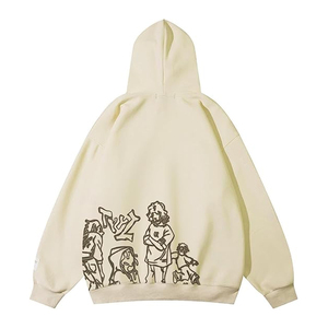 เสื้อฮู้ดการ์ตูนโอเวอร์ไซส์ลายกราฟิกบุรุษเสื้อสเวตเชิ้ตมีฮู้ดพิมพ์ลายกราฟฟิตีแนวสตรีทฮิปฮอปสำหรับผู้ชาย - Product Image 2