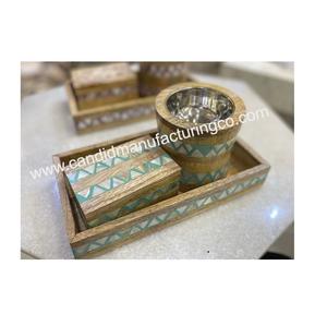 ชุดเครื่องเขียนไม้สำหรับศาสนารอมฎอนชุดของขวัญเครื่องเขียนสำหรับตกแต่งบ้านจากอินเดีย - Product Image 4