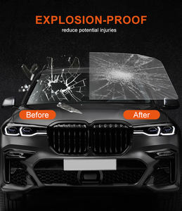 Statique s'accrochent TPU fenêtre teintant Film <span class=keywords><strong>occultant</strong></span> Protection de la vie privée décoratif voiture autocollants couleur changeante noir pare-brise verre - Product Image 2