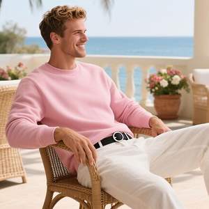 350gsm สเวตเชิ้ตแขนยาวขนาดใหญ่พิเศษสำหรับผู้ชายพิมพ์ลายปักโลโก้ตามสั่ง - Product Image 4