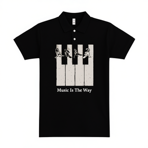 Magliette Polo Promozionali con Scritta 'Music Is the Way' - Product Image 2