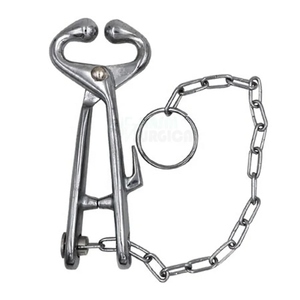 Pince à anneau nasal pour bétail en acier inoxydable chirurgical Hasni avec longue chaîne, haute qualité, certifiée CE - Product Image 2