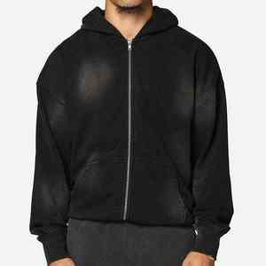 3d Print Men Acid Wash Hoodies Wholesale Wavyweight Cotton Oversize Heavy Brand Quick Dry Unique Hoodies For Men - Product Image 4