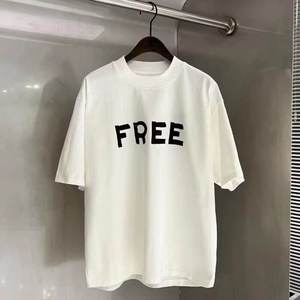 Camiseta holgada de manga corta informal estilo Hip Hop Retro para hombre, tela de punto de algodón 100%, transpirable, ecológica - Product Image 1