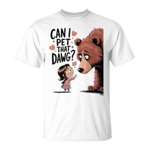 Simpatica maglietta promozionale con stampa 'Can I Pet That Dawg' - Product Image 1
