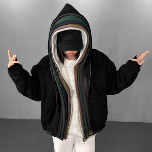 Sudadera con cremallera de fabricante al por mayor, chándal de algodón en blanco, Sudadera con capucha y cremallera para hombre, sudadera personalizada - Product Image 4