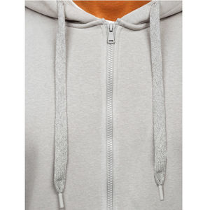 Sweats à capuche personnalisés pour hommes 100% coton polaire poids lourd qualité supérieure blanc fermeture éclair sweats à capuche à la mode tenue décontracté vêtements de rue - Product Image 2