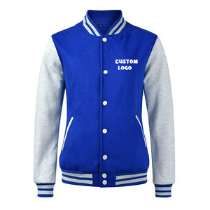 Nouveau Haute Qualité Logo Personnalisé Sport Hommes Varsity Baseball Veste Coupe-Vent Casual Uniforme Survêtement Hoodies 2025 - Product Image 2