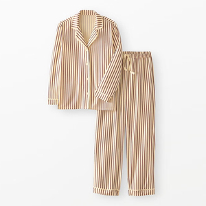 Set <span class=keywords><strong>Pigiama</strong></span> da <span class=keywords><strong>Donna</strong></span> a Maniche Lunghe in <span class=keywords><strong>Cotone</strong></span> di Bambù, <span class=keywords><strong>Pigiama</strong></span> in Jersey Organico, Abbigliamento da Notte e da Casa per Donne, Set con Camicia e Pantaloni con <span class=keywords><strong>Bottoni</strong></span> - Product Image 3