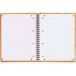 Cuaderno Profesional Oxford para Reuniones, Tamaño A4+, con Margenes Rayados, Cubierta de Polipropileno, 80 Hojas, Naranja/Gris/Rojo, Resistente - Product Image 1