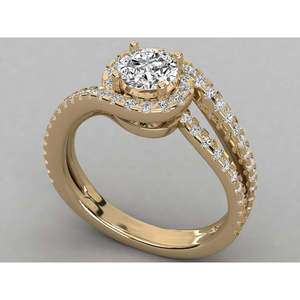 Bague pour femme en or 14 carats avec diamant solitaire cultivé en laboratoire - Product Image 1