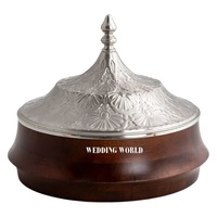 Casserole de luxe en nacre, collection la plus récente, faite à la main, design exclusif, nouveauté, chauffe-plats de table en bois