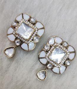 Boucles d'oreilles élégantes Kundan Boucles d'oreilles indiennes ethniques pour filles Boucles d'oreilles pour filles - Product Image 5