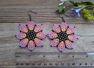 Pendientes de cuentas bohemias con flecos en cascada Andy de diseño turquesa, regalo de joyería único - Product Image 4