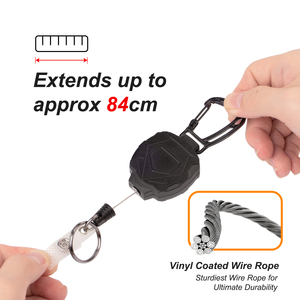 Lobey nhiệm vụ nặng nề có thể thu vào huy hiệu chủ với Carabiner Clip chiến thuật ID thẻ Reel và Keychain cho công việc hoặc sử dụng ngoài trời - Product Image 4