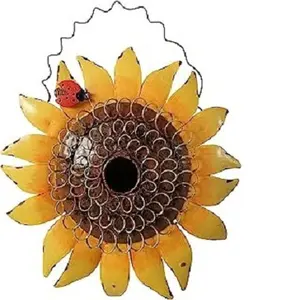 Sunflower Parrot Breeding House Decorative Canary Handmade Decorative Bird Cage Built-in Food Box at Low Price