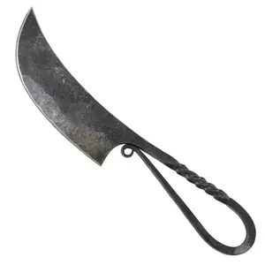 El dövme özel el yapımı antika ortaçağ bıçağı yüksek karbonlu çelik mutfak bıçağı drop shipping av bıçağı