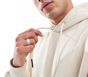 Nouveau haute qualité 100% coton sweats à capuche hommes couleur unie personnalisé imprimé logo respirant surdimensionné 500GSM sweats à capuche pour hommes - Product Image 3