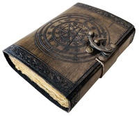 Libro de hechizo personalizado hecho a mano LIBRO DE Wiccan Magic Pentagram diario de cuero genuino diario cuaderno nuevo libro de notas de tapa dura
