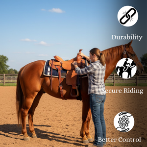 Selle de coupe Western Ranch Selle robuste pour l'équitation Selle de cheval - Product Image 3