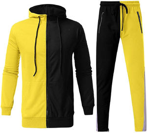 ชุดวอร์มผ้าฝ้าย100% สำหรับผู้ชาย, ชุดออกกำลังกายผ้าฝ้ายมีฮู้ดเสื้อวอร์มออกกำลังกายกลางแจ้งมีสไตล์ - Product Image 4