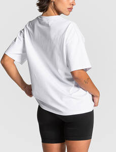 Plus Size Custom Design Printing <b>White</b> Crew Neckline Loose Fit <b>Women</b> Lift <b>T</b>-<b>Shirt</b> Breathable Cotton Blended <b>T</b> <b>shirt</b> <b>For</b> <b>Women</b> - Product Image 2