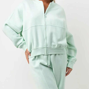 Survêtement de sport d'hiver pour femmes Taille XL Personnalisable Design exclusif avec fermeture éclair Survêtement de jogging en polaire - Product Image 6